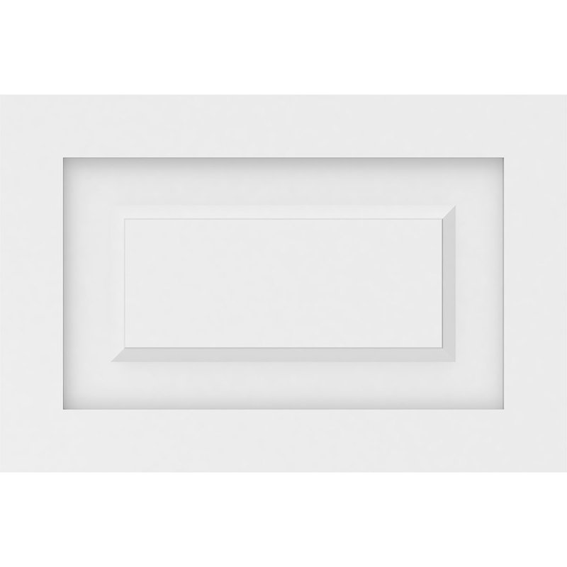 Panneau mural Harrison 3D en blanc, H 12 po x l 18 po x P 0,63 po
