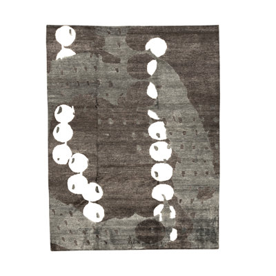 Abstract Area Rug in Brown