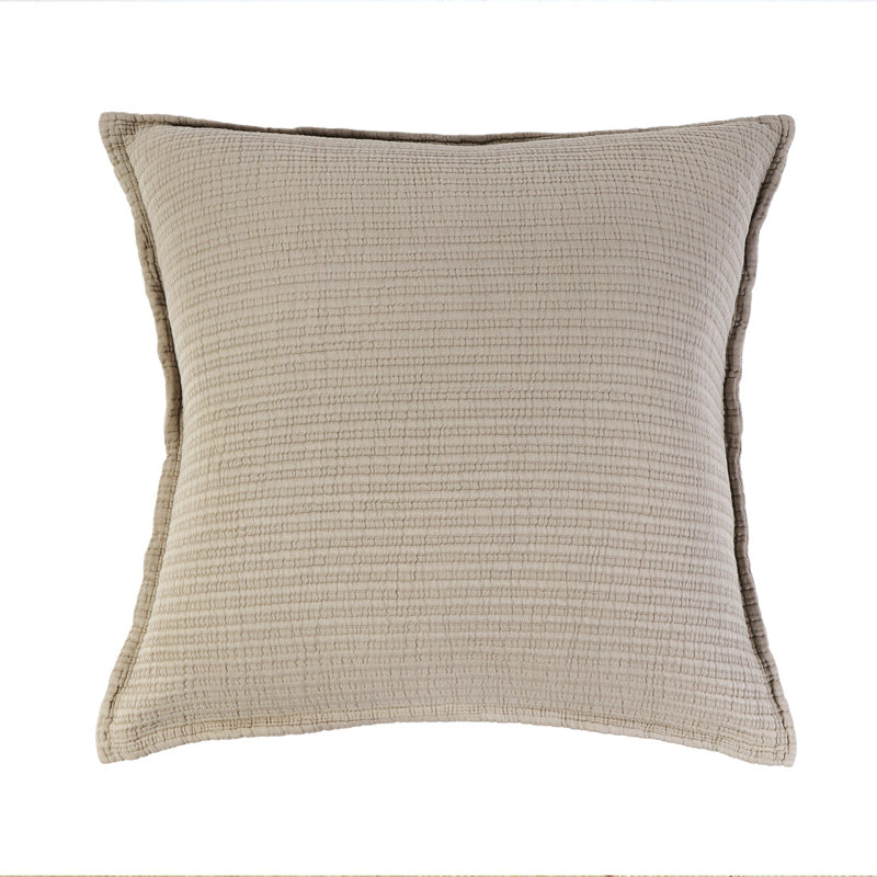 Chatham Solid Color 100% Cotton Sham, Euro, Natural