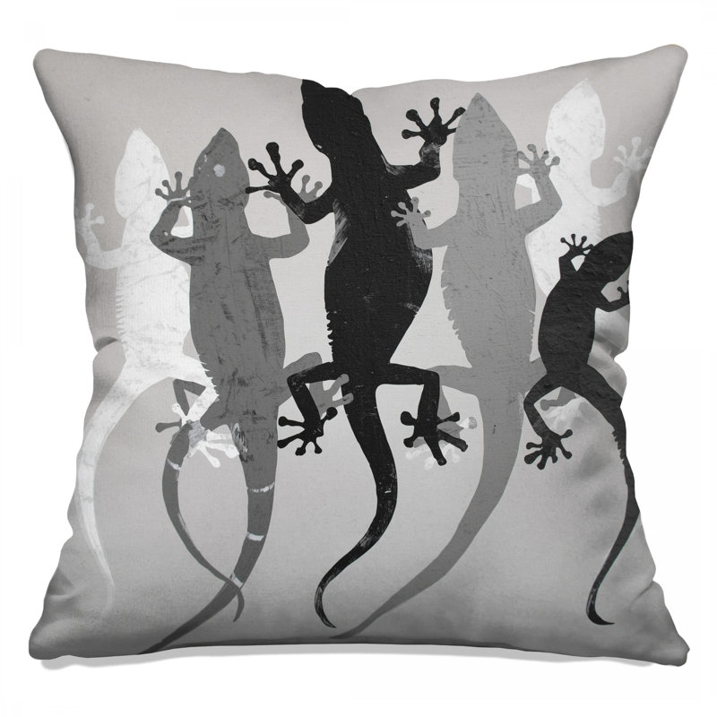 Coussins Gecko Silhouettes, 20 x 20 pouces