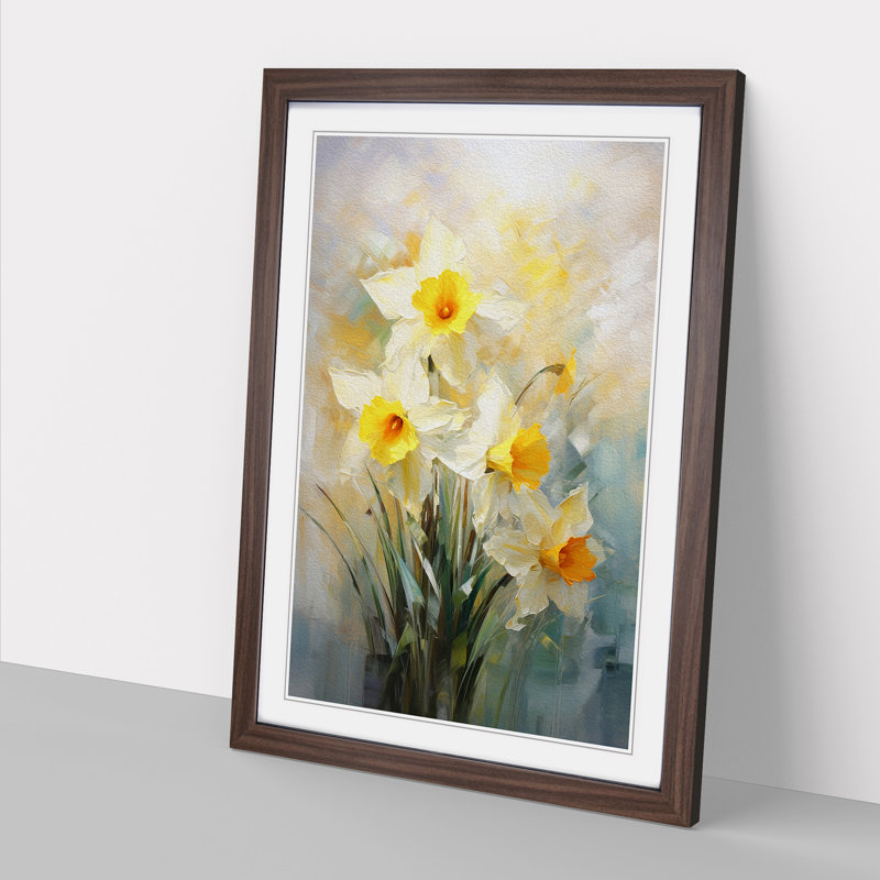 Single Picture Frame Print on Wood, Walnut Framed, 46cm H x 34cm W