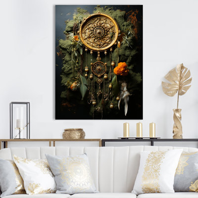 Capteur de rêves amérindien sur toile