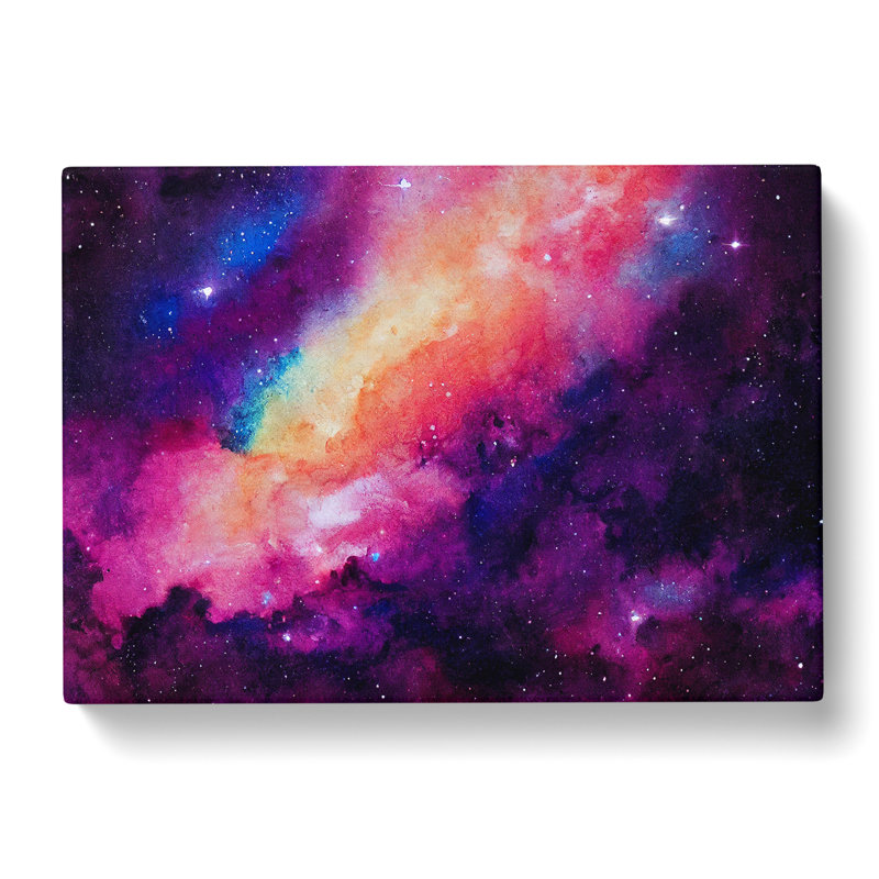 Galaxy Explosion - Wrapped Canvas Painting, 35cm H x 50cm W x 3cm D