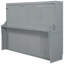 Grand lit gris avec charnières de bureau hydrauliques et peu encombrant, pour petites pièces, structure, option de rangement pour matelas, lève-personne de 10 pouces compatible, rangement, espaces multifonctionnels appropriés, 600 lb-118784006-118784003