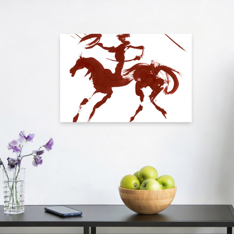 Cheval au galop, cheval contemporain abstrait, reproduction d'art mural, H 12 po x l 18 po