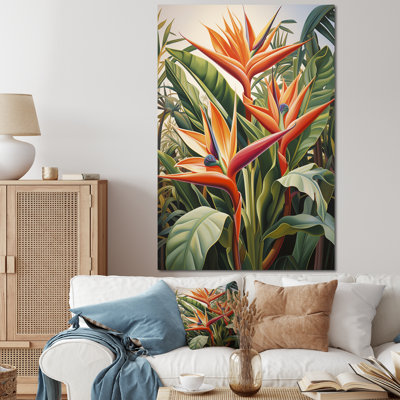 Oiseaux de paradis fleurs tropicales I - Oiseaux de paradis, impressions sur toile