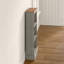 St Blazey Low Narrow 3 Shelf Bookcase, Grey And Antique Wax Finish, Corona Design