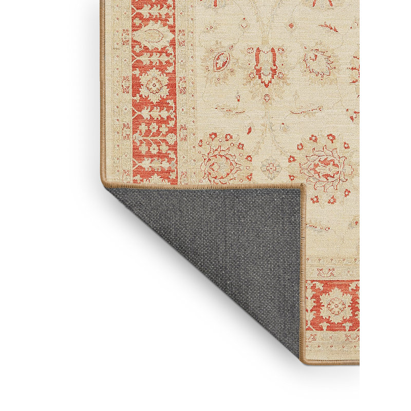 Tapis traditionnel rouge / beige Guanaja, Rectangle 2 pi x 3 pi
