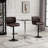 Homcom Bar Height Bar Stools Set Of 2 With Adjustable Seat, Thick Padded Cushion And Metal Footrest For Home Bar