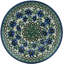 Assiette en porcelaine polie bleue 8 po