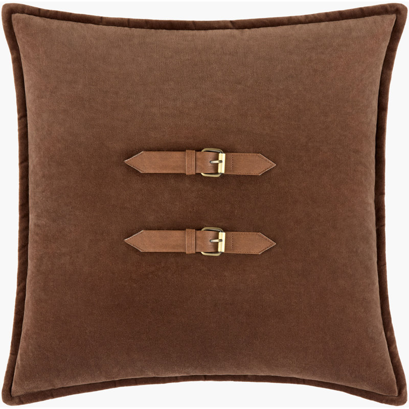 Galey Alix x Livabliss Nikolaus Accent Pillow, Light Brown, Square 20", Polyester