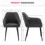 Suede/Faux Leather Upholstered Dining Chairs with Arms and Diamond Quilted-1384799839