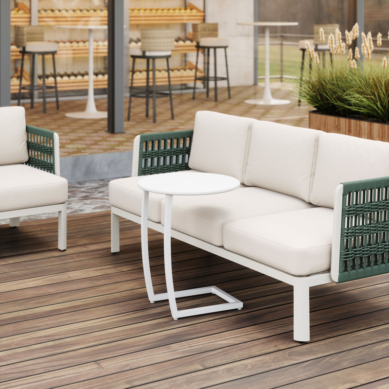 Noga End Table White, Black