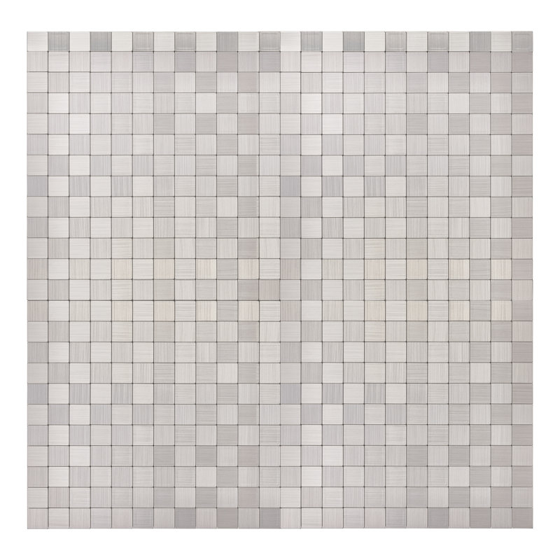 Carreau de mosaïque auto-adhésif en métal 12 po x 12 po