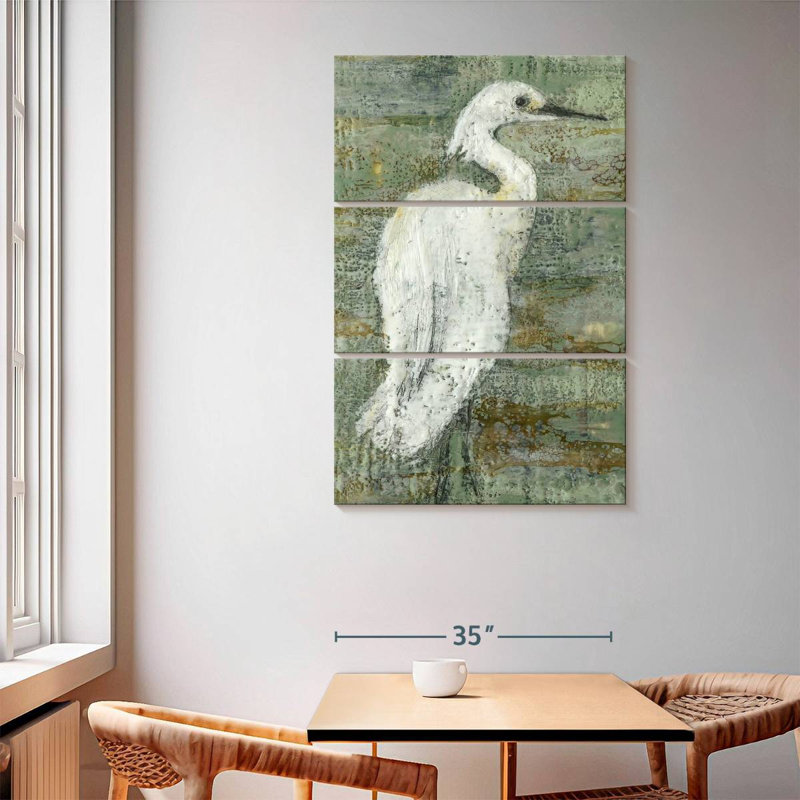Brampt Textured Heron I, 65" H x 42" W