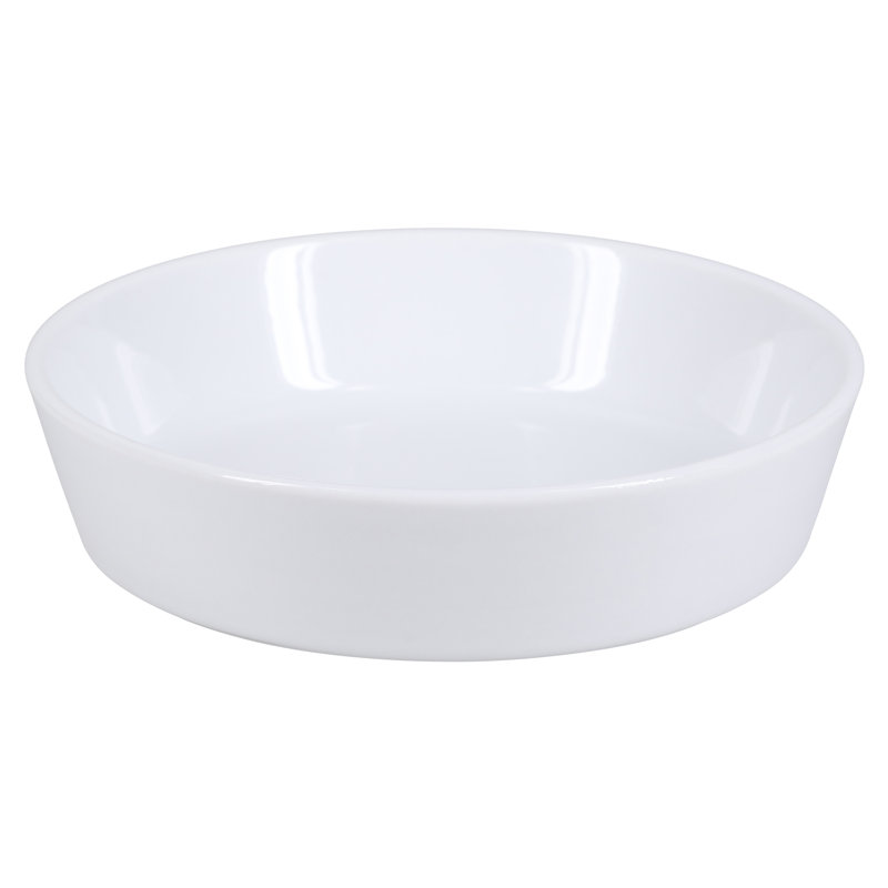 Oslo White Porcelain Round Quiche Dishes Set of 4