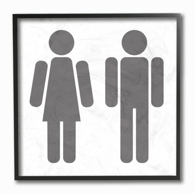 " Mens And Womens Restroom Bath Symbols Design " by Milli Villa