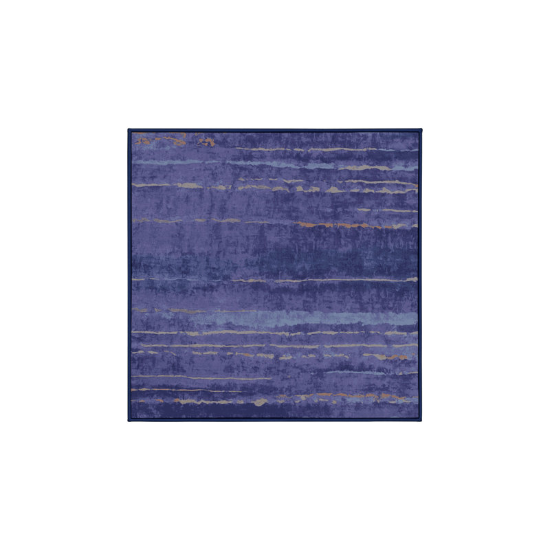 Machine Washable Purple Area Rug, Square 3'