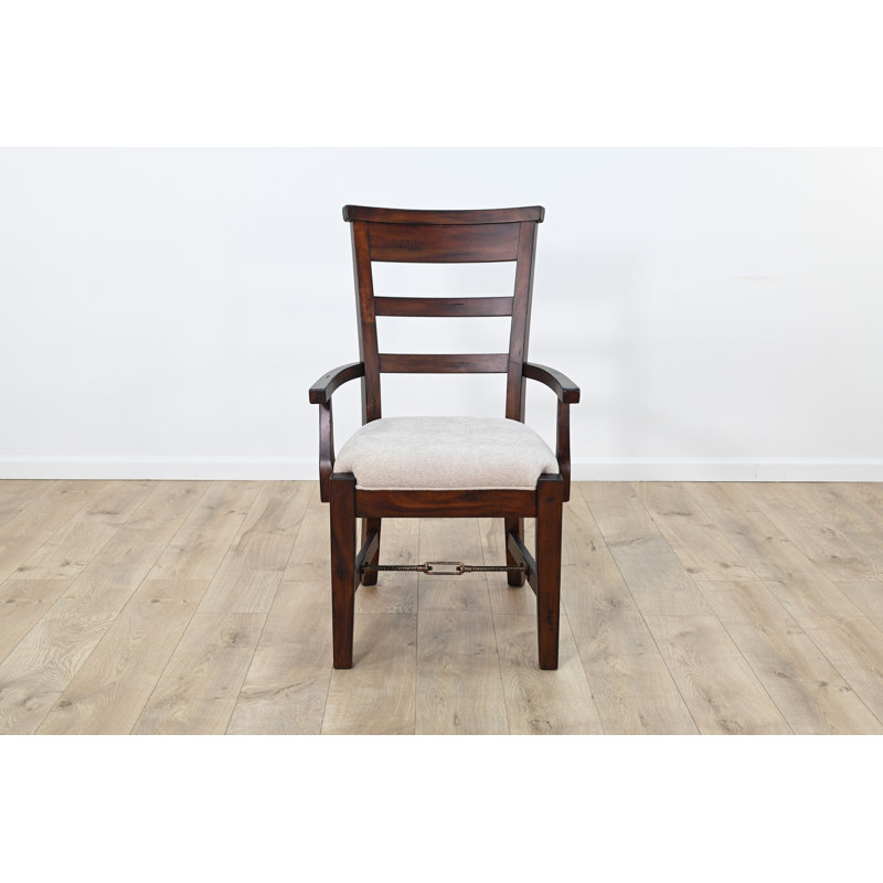 Chaise avec accoudoirs Chelo, Moka rétro, Brun
