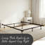 Structure de lit réglable en métal robuste à 7 pieds - grand / double / simple XL / simple / simple TG, rail de support central, roues verrouillables, silencieux, assemblage facile - support pour sommier et matelas