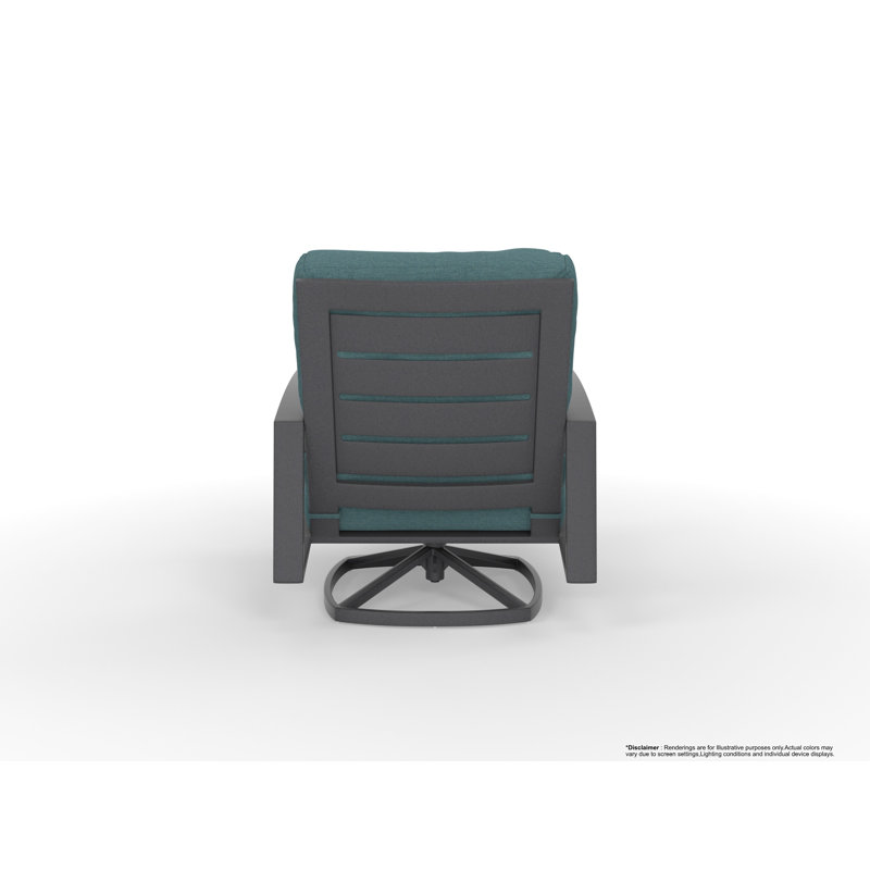 Arc Outdoor Lounge Chair, Cast Lagoon, Graphite