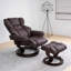 Fauteuils inclinables chauffants à massage, fauteuil pivotant en similicuir pour la maison