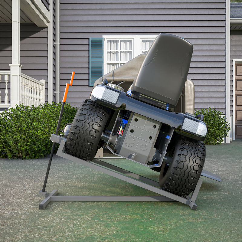 Lawn Mower Lift Jack - 880 Lbs Capacity For Tractors And Zero Turn Lawn Mowers, Grey