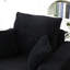 Fauteuil d'appoint surdimensionné avec fauteuil noir Avaeah