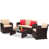 Brown Frame/Beige Cushion
