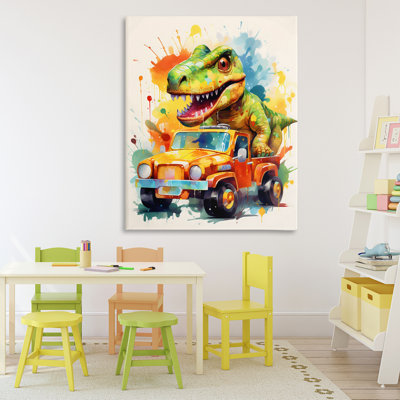 Toile de voiture Dino Riding In Back, design par Creative Studio
