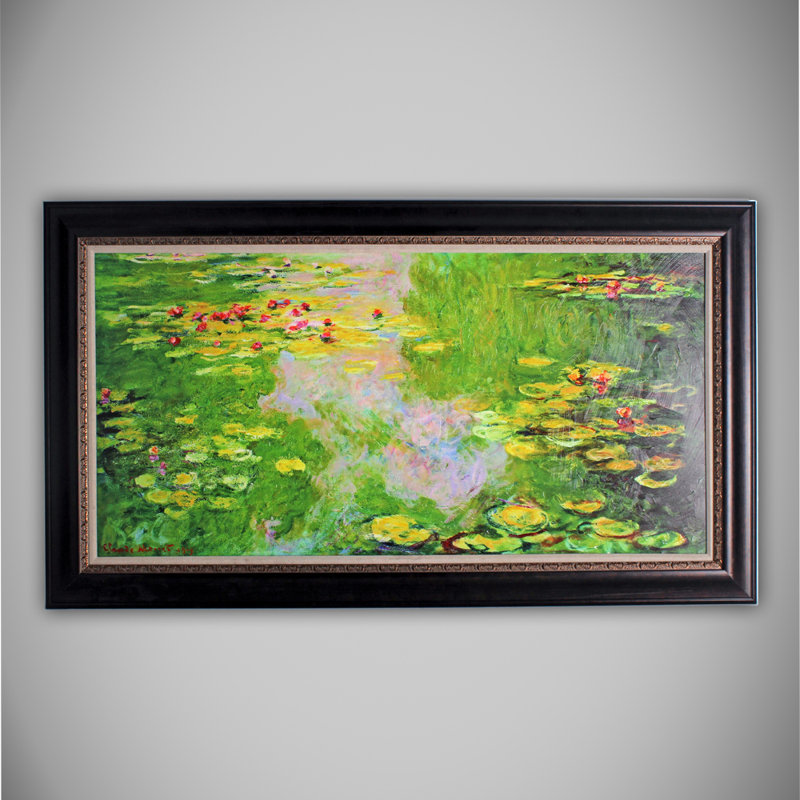 " Water Lilies " by Claude Monet, 32" H x 55" W x 1.5" D, Framed