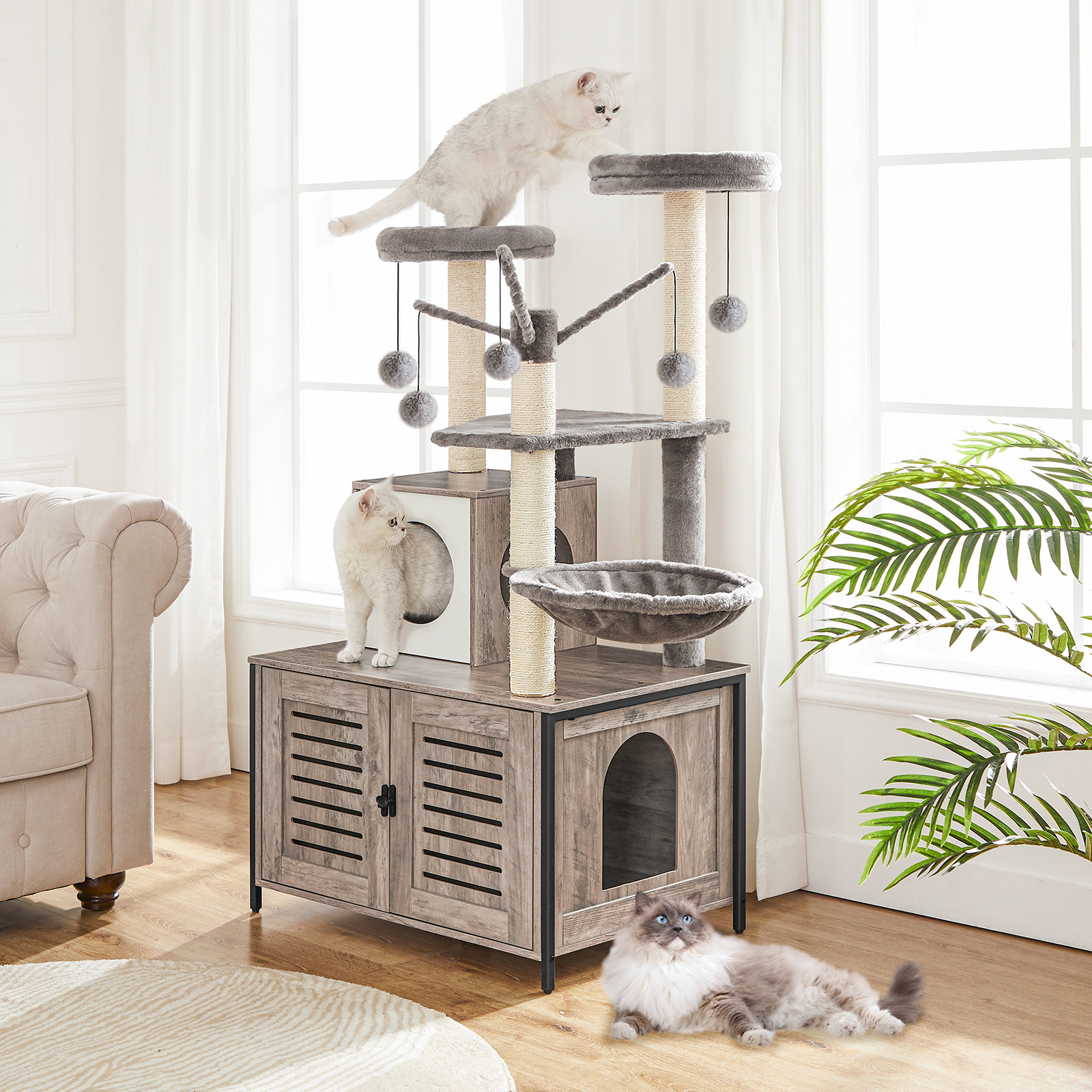 Archie & Oscar™ Burslem 52'' Cat Tree with Litter Box Enclosure