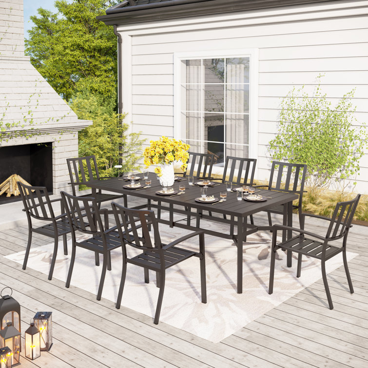 Pfarr Rectangle 8 - Person 82.6" Long Dining Set