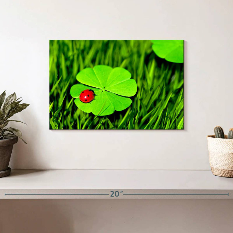 Harnek Four Leaf Clover Ladybug, 8" H x 12" W