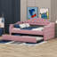 Lit de jour rembourré en velours capitonné avec couchette, port USB et port Type-C Martisa-220798676