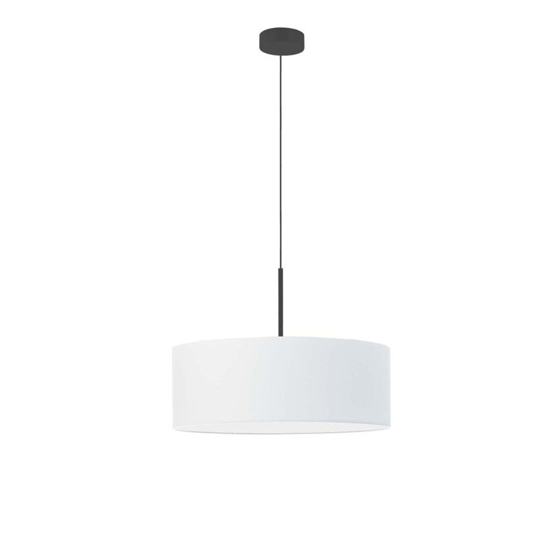 Aubryn 3 - Light Drum Pendant, White, Black, 120cm H x 50cm W x 50cm D