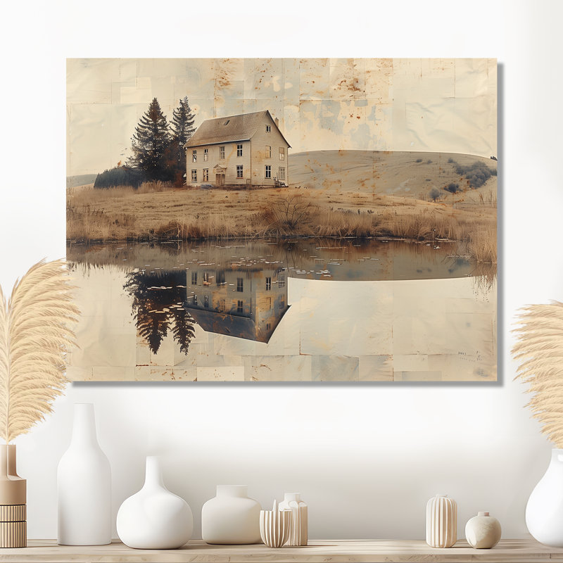 Brown American Farm Landscape III - Farm Wall Art Print, Sans cadre en métal, H 34 po x l 44 po