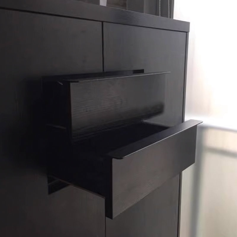 Black Manufactured wood Shoe Storage