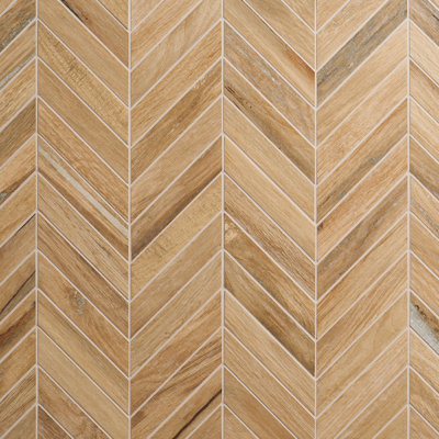 Carreau de mur et plancher en porcelaine à chevrons 10 "x 20" Everlast