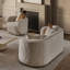 Gineverra Loveseat - Biscotti/Ivory Gold