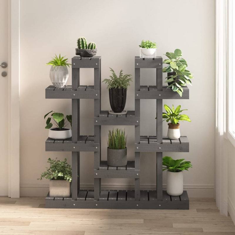 Trevett Wood Plant Stand, Grey