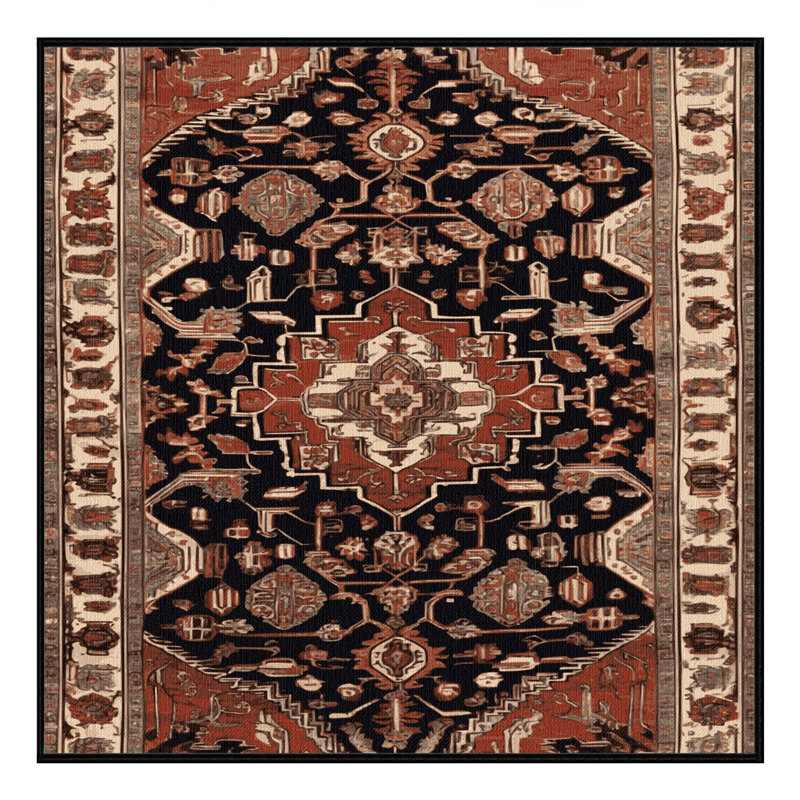 Tapis brun lavable à la machine, Carré 3 pi