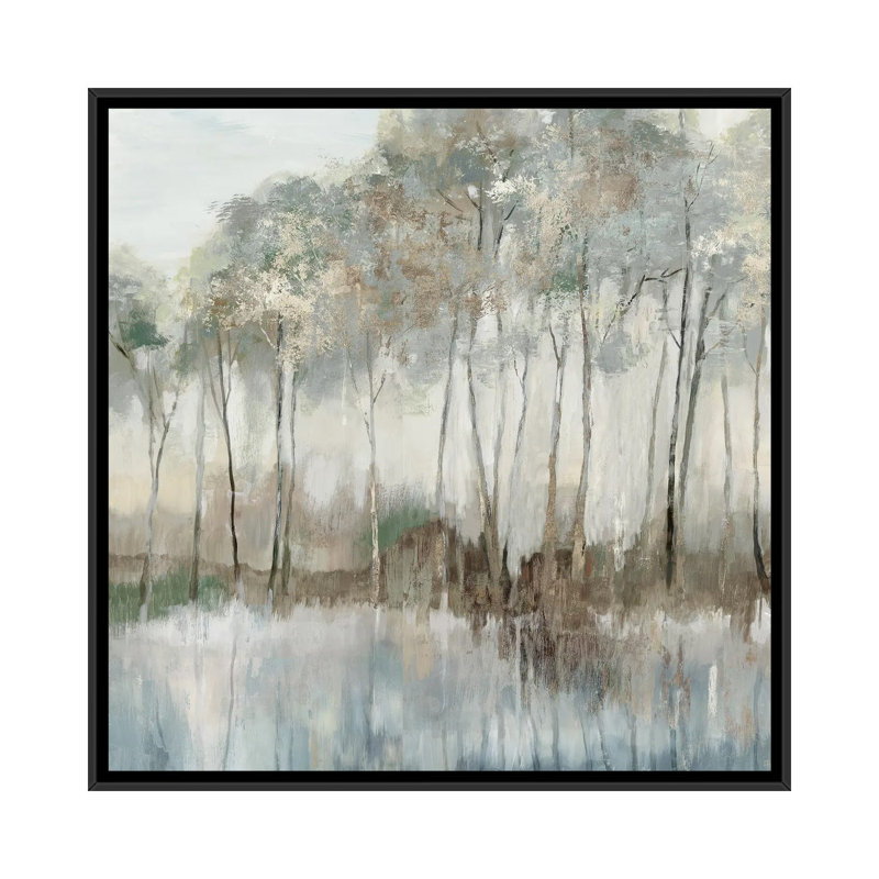 Serenade of Stillness - reproduction d'art murale - toile encadrée, Noir, H 18 po x l 18 po