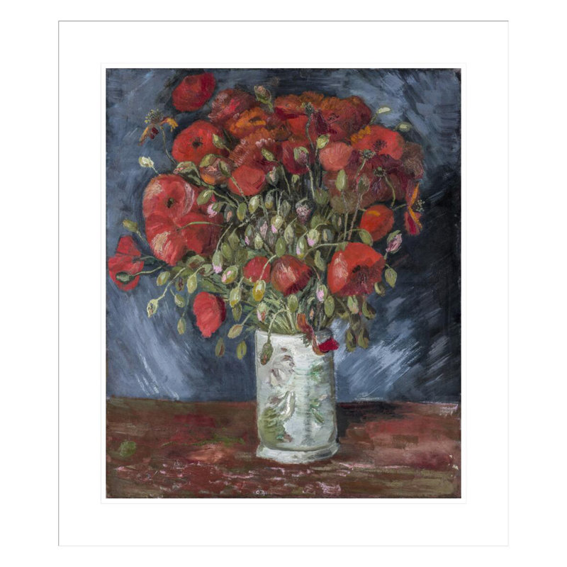 Vase avec coquelicots par Vincent van Gogh, H 27,12 po x l 23,5 po