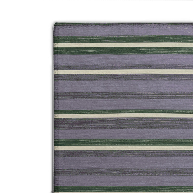 Tapis intérieur / extérieur mauve HorizontalStripes, Rectangulaire 8 pi x 10 pi