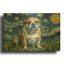 «Bulldog Starry Night» par Rich Monet, art mural en métal doré, 36 po x 24 po-211041718