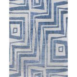 Geometric Area Rug in Ivory/Blue