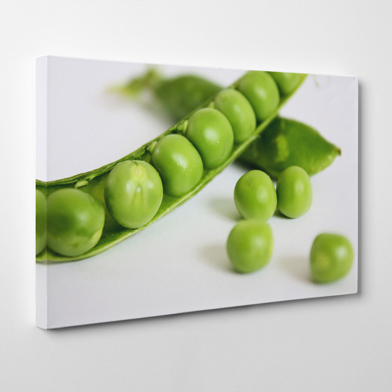 Green Pea Pods Photographic - Wrapped Canvas, 40cm H x 60cm W