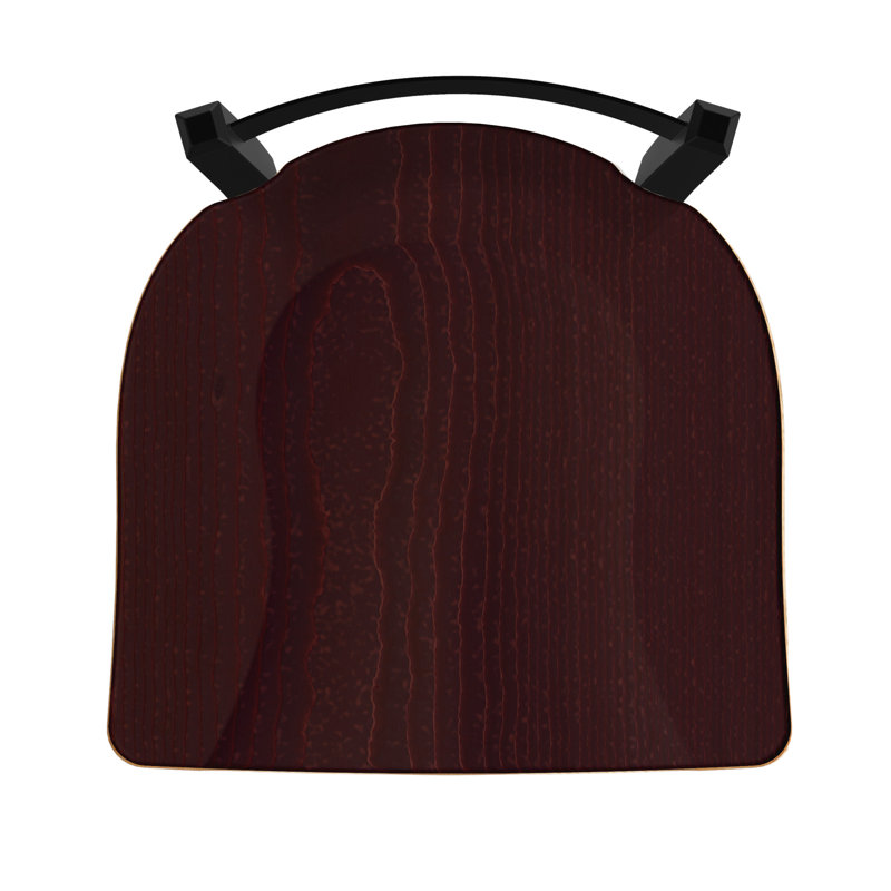 821 Catalina Low Back Swivel Counter Stool, Black Wrinkle, Wood-Dark Cherry Oak, Bar Stool ( 30" Seat Height)
