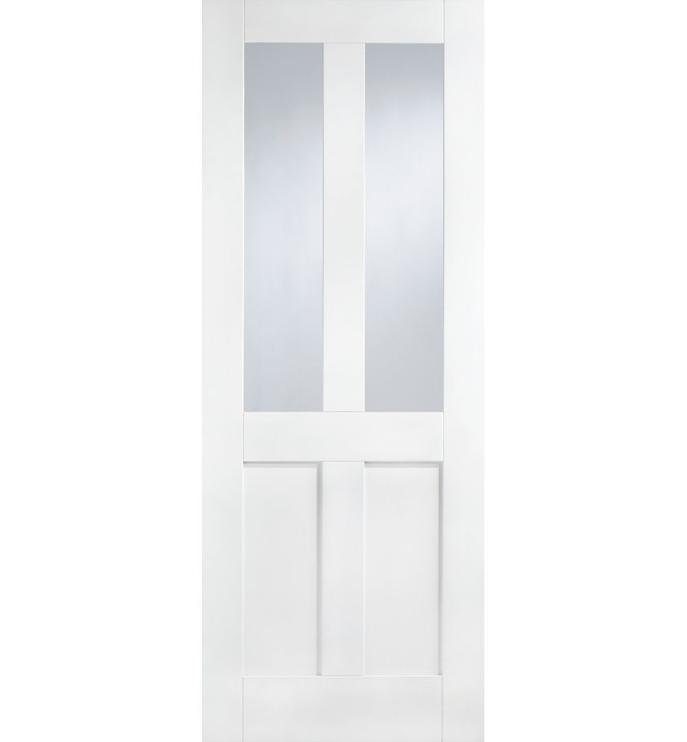London Clear Glazed Primed White Internal Door